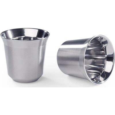 OEM Tasses À Expresso, Lot De 2 Au Design Élégant, En Acier Inoxydable À Double Paroi Pour Une Expérience Café Parfaite, Tasse À Expresso (argent, 80 Ml) - Publicité OEM Tasses À Expresso, Lot De 2 Au Design Élégant, En Acier Inoxydable À Double Paroi Pour Une Expérience Café Parfaite, Tasse À Expresso (argent, 80 Ml) - Publicité