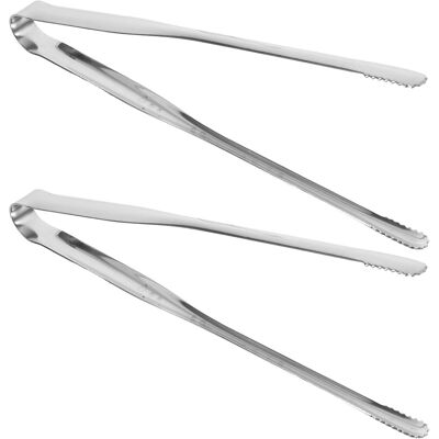 LBJFYHJN Pince Barbecue - Lot De 2 - Acier Inoxydable - Design Ergonomique - Cuisson Viande Et Fruits De Mer - Couleur Argent - Publicité LBJFYHJN Pince Barbecue - Lot De 2 - Acier Inoxydable - Design Ergonomique - Cuisson Viande Et Fruits De Mer - Couleur Argent - Publicité