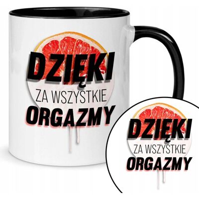 OEM Mug Noir - Cadeau De Saint-valentin - Merci Pour Les Orgasmes - Publicité OEM Mug Noir - Cadeau De Saint-valentin - Merci Pour Les Orgasmes - Publicité