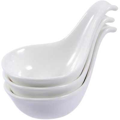 LISATR Ensemble De 3 Coupelles À Sauce En Céramique, Cuillère À Caviar Créative, Assiette À Foie Gras D'Oie À La Truffe Noire-10x5.5x2cm-white - Publicité LISATR Ensemble De 3 Coupelles À Sauce En Céramique, Cuillère À Caviar Créative, Assiette À Foie Gras D'Oie À La Truffe Noire-10x5.5x2cm-white - Publicité