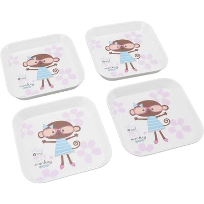 MCKENSA 4 Assiettes À Fruits Multifonctions Pour Desserts Et Collations, Idéales Pour La Maison, L'École Et Les Restaurants. Plateau De Rangement Et Plateau À Os À Mâcher. Publicité MCKENSA 4 Assiettes À Fruits Multifonctions Pour Desserts Et Collations, Idéales Pour La Maison, L'École Et Les Restaurants. Plateau De Rangement Et Plateau À Os À Mâcher. Publicité