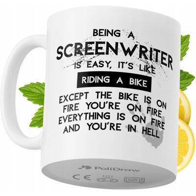OEM Mug Humoristique Pour Scénariste, Avec Texte Amusant Et Design Graphique. Idéal Pour Les Anniversaires, Les Fêtes Et Les Occasions Spéciales. Mug Premium Pour La Maison, Le Bureau Et Le Travail. Blanc - Publicité OEM Mug Humoristique Pour Scénariste, Avec Texte Amusant Et Design Graphique. Idéal Pour Les Anniversaires, Les Fêtes Et Les Occasions Spéciales. Mug Premium Pour La Maison, Le Bureau Et Le Travail. Blanc - Publicité