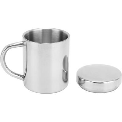 MCKENSA Tasse À Thé Portable En Acier Inoxydable 304 Avec Couvercle Et Poignée, Idéale Pour La Maison, Les Voyages Et Les Activités De Plein Air. Couleur : Argent. Contenance : 400 Ml. Publicité MCKENSA Tasse À Thé Portable En Acier Inoxydable 304 Avec Couvercle Et Poignée, Idéale Pour La Maison, Les Voyages Et Les Activités De Plein Air. Couleur : Argent. Contenance : 400 Ml. Publicité