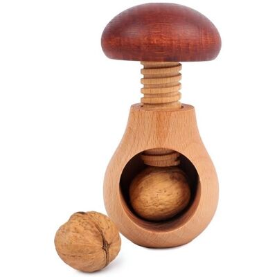 Cellfast Casse Noix - Creative Home - 10x6 Cm - Bois Naturel - Forme De Champignon - Durable - Publicité Cellfast Casse Noix - Creative Home - 10x6 Cm - Bois Naturel - Forme De Champignon - Durable - Publicité