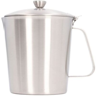 ABYSSE Tasse À Mesurer Épaisse En Acier Inoxydable 304 Avec Couvercle Et Poignée Graduée Pour Mousser Le Lait Et Réaliser Des Latte Art. Publicité ABYSSE Tasse À Mesurer Épaisse En Acier Inoxydable 304 Avec Couvercle Et Poignée Graduée Pour Mousser Le Lait Et Réaliser Des Latte Art. Publicité