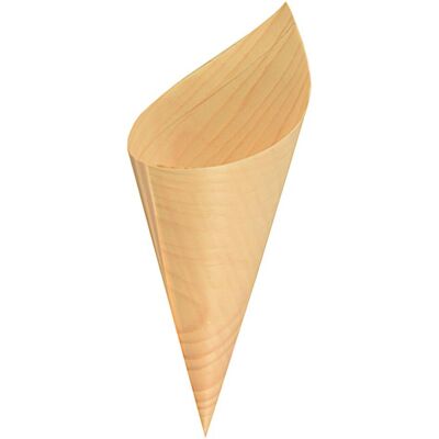 OEM Cône En Bois, Diamètre 110 Mm, Hauteur 145/210 Mm, Amuse-bouche, 50 Pièces - Publicité OEM Cône En Bois, Diamètre 110 Mm, Hauteur 145/210 Mm, Amuse-bouche, 50 Pièces - Publicité