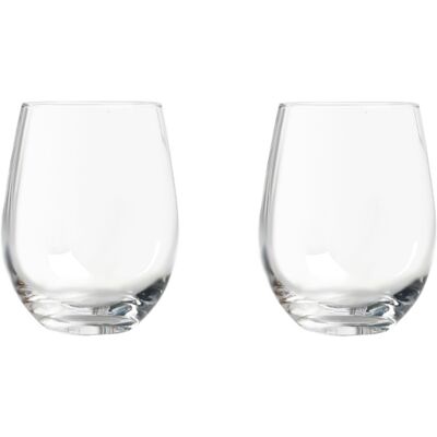 ALVIOR Verre A Vin Sans Pied - Cristal Sans Plomb 400 Ml - Pour Vin Rouge Et Blanc - Lot De 2 - Publicité ALVIOR Verre A Vin Sans Pied - Cristal Sans Plomb 400 Ml - Pour Vin Rouge Et Blanc - Lot De 2 - Publicité