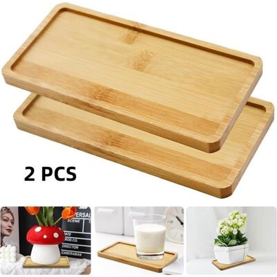 OEM 2 Pièces Plateau De Service En Bambou, Rectangulaire 17,5 X 8,8 X 1 Cm, Plateau Apéritif Et Présentation, Usage Intérieur - Publicité OEM 2 Pièces Plateau De Service En Bambou, Rectangulaire 17,5 X 8,8 X 1 Cm, Plateau Apéritif Et Présentation, Usage Intérieur - Publicité