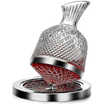 TRYWISE Carafe À Vin Rouge En Cristal Sans Plomb, Capacité 1500 Ml (50 Oz), Pivotante À 360°, Idéale Pour La Dégustation Et L’aération Du Vin - Publicité TRYWISE Carafe À Vin Rouge En Cristal Sans Plomb, Capacité 1500 Ml (50 Oz), Pivotante À 360°, Idéale Pour La Dégustation Et L’aération Du Vin - Publicité