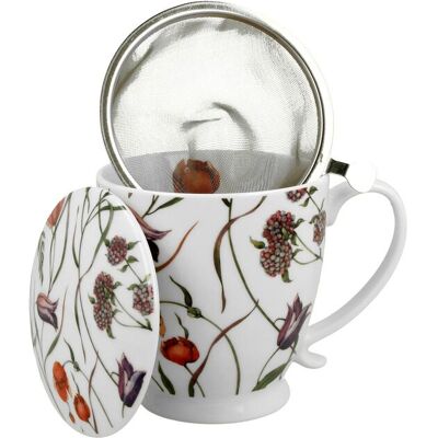 OEM Mug Avec Un Pied Et Un Infuseur À Fleurs - Publicité OEM Mug Avec Un Pied Et Un Infuseur À Fleurs - Publicité