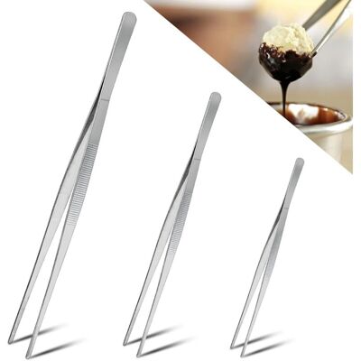OEM Pincettes De Cuisine Professionnelles En Acier Inoxydable – Lot De 3 (20 Cm, 25 Cm, 30 Cm) Pour Steaks Et Barbecues - Publicité OEM Pincettes De Cuisine Professionnelles En Acier Inoxydable – Lot De 3 (20 Cm, 25 Cm, 30 Cm) Pour Steaks Et Barbecues - Publicité