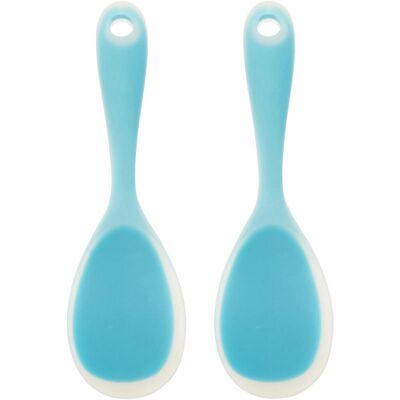 LISATR Lot De 2 Cuillères À Riz En Silicone Résistantes À L'Usure, Spatules À Riz Pour Usage Domestique-22.50x7.00x3.00cm-blue - Publicité LISATR Lot De 2 Cuillères À Riz En Silicone Résistantes À L'Usure, Spatules À Riz Pour Usage Domestique-22.50x7.00x3.00cm-blue - Publicité