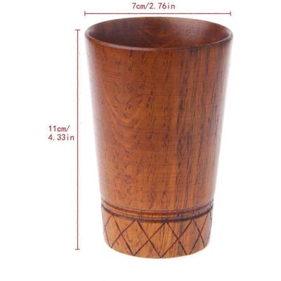 ALLAUVE Tasse À Thé Vintage En Bois Faite À La Main, Pour Lait, Bière Ou Café. Verre. Publicité ALLAUVE Tasse À Thé Vintage En Bois Faite À La Main, Pour Lait, Bière Ou Café. Verre. Publicité