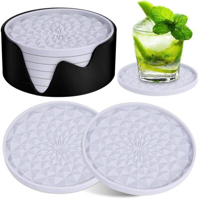 OEM Lot De 6 Sous-verres En Silicone Avec Base, En Silicone Épais (0,7 Cm), Pour Boissons Chaudes Ou Froides, Revêtement Antidérapant Et Antiadhésif, Gris Clair Foncé. Publicité OEM Lot De 6 Sous-verres En Silicone Avec Base, En Silicone Épais (0,7 Cm), Pour Boissons Chaudes Ou Froides, Revêtement Antidérapant Et Antiadhésif, Gris Clair Foncé. Publicité