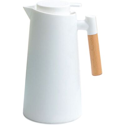 OEM Carafe À Café Thermique 1l Double Paroi Cafetière Sous Vide Carafe Thermique Thermos Pot Avec Manche En Bois Bouilloire À Eau Flacon Isotherme Carafe À Thé Maintien Au Chaud Et Au Froid (blanc) - Publicité OEM Carafe À Café Thermique 1l Double Paroi Cafetière Sous Vide Carafe Thermique Thermos Pot Avec Manche En Bois Bouilloire À Eau Flacon Isotherme Carafe À Thé Maintien Au Chaud Et Au Froid (blanc) - Publicité
