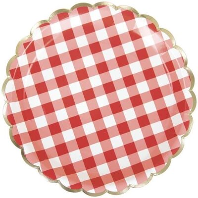 OEM 8 Assiettes Carton Festonnées Guinguette, Rouge Et Bordeaux, Vaisselle Jetable Pour Fêtes Et Événements - Publicité OEM 8 Assiettes Carton Festonnées Guinguette, Rouge Et Bordeaux, Vaisselle Jetable Pour Fêtes Et Événements - Publicité
