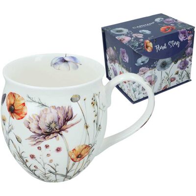 OEM Mug En Forme De Tonneau - Fleurs Sauvages (carmani) - Publicité OEM Mug En Forme De Tonneau - Fleurs Sauvages (carmani) - Publicité