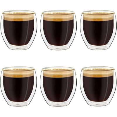 OEM Tasses À Espresso Double Paroi 100 Ml – Lot De 6 Verres Thermiques Moka Avec Effet Visuel Flottant - Publicité OEM Tasses À Espresso Double Paroi 100 Ml – Lot De 6 Verres Thermiques Moka Avec Effet Visuel Flottant - Publicité