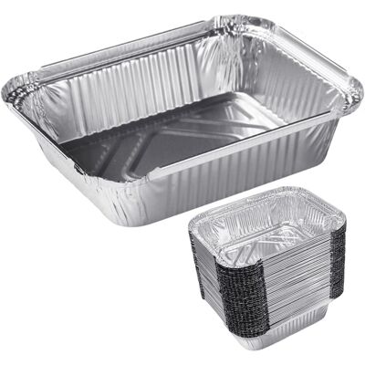 LANGFIT 50 Pièces Plateau En Aluminium, Récipient De Nourriture Avec Couvercle, Accessoires De Barbecue, Fournitures De Cuisine, Accessoires De Cuisine. Publicité LANGFIT 50 Pièces Plateau En Aluminium, Récipient De Nourriture Avec Couvercle, Accessoires De Barbecue, Fournitures De Cuisine, Accessoires De Cuisine. Publicité