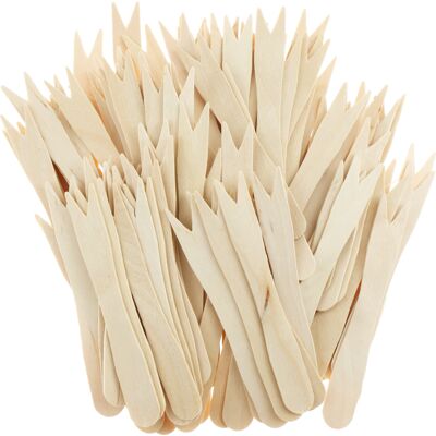 ALVIOR Fourchette En Bois - Fourchette Pour Fruits Et Apéritifs - Usage Froid Et Chaud - Lot De 200 Pièces - Publicité ALVIOR Fourchette En Bois - Fourchette Pour Fruits Et Apéritifs - Usage Froid Et Chaud - Lot De 200 Pièces - Publicité