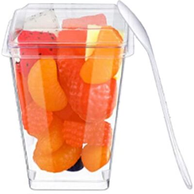 MCKENSA Coupes À Dessert Transparentes Avec Couvercles, Réutilisables, Trapézoïdales, Transparentes, Faciles À Nettoyer, Idéales Pour Les Parfaits, Les Amuse-bouche, Les Fruits Et Les Crèmes Glacées. Publicité MCKENSA Coupes À Dessert Transparentes Avec Couvercles, Réutilisables, Trapézoïdales, Transparentes, Faciles À Nettoyer, Idéales Pour Les Parfaits, Les Amuse-bouche, Les Fruits Et Les Crèmes Glacées. Publicité