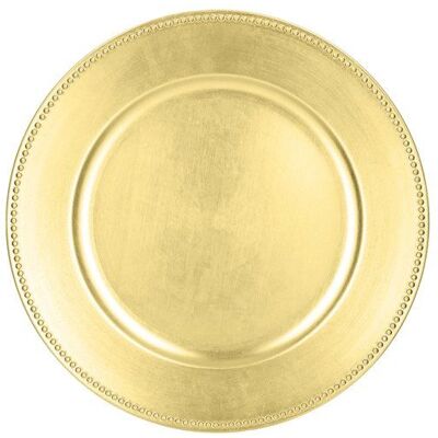 OEM 1 Assiette De Présentation Or, Grande Taille, Plastique Brillant, Pour Apéritif Et Fêtes De Fin D'Année - Publicité OEM 1 Assiette De Présentation Or, Grande Taille, Plastique Brillant, Pour Apéritif Et Fêtes De Fin D'Année - Publicité