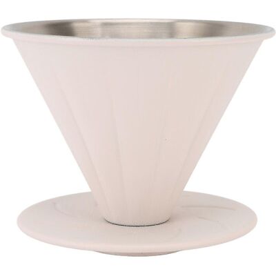 FLAMMKRAFT Filtre À Café À Infusion Lente En Acier Inoxydable 304, Style Moderne, Avec Cône Et Tasse À Café Beige L. Publicité FLAMMKRAFT Filtre À Café À Infusion Lente En Acier Inoxydable 304, Style Moderne, Avec Cône Et Tasse À Café Beige L. Publicité
