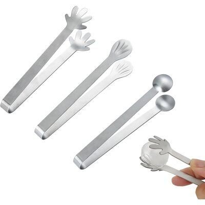 LUMIERE Lot De 3 Pinces À Glaçons, Petites Pinces En Métal Avec Dents Ergonomiques Pour Glaçons De Sucre, Seaux À Cocktail, Mini-plateaux À Charcuterie, Pinces Indispensables Pour Les Fêtes Et Les Bars. Publicité LUMIERE Lot De 3 Pinces À Glaçons, Petites Pinces En Métal Avec Dents Ergonomiques Pour Glaçons De Sucre, Seaux À Cocktail, Mini-plateaux À Charcuterie, Pinces Indispensables Pour Les Fêtes Et Les Bars. Publicité