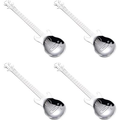OEM 4 Stuks Dessertlepels, Decoratieve Muzieknoten, Roerlepel, Koffielepels, Gitaar, Koffielepelset, Roestvrij Staal Voor Thee, Melk, Koffie, Dessert, Drankje, Milkshake - Publicité OEM 4 Stuks Dessertlepels, Decoratieve Muzieknoten, Roerlepel, Koffielepels, Gitaar, Koffielepelset, Roestvrij Staal Voor Thee, Melk, Koffie, Dessert, Drankje, Milkshake - Publicité