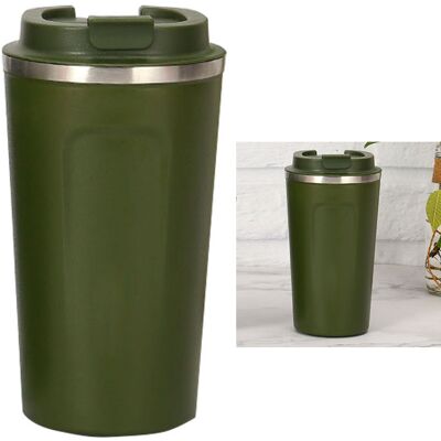 HEAT Mug De Voyage Isotherme À Double Paroi En Acier Inoxydable 304 De Qualité Alimentaire, 510 Ml, Vert, Pour Boissons Chaudes Et Froides - Publicité HEAT Mug De Voyage Isotherme À Double Paroi En Acier Inoxydable 304 De Qualité Alimentaire, 510 Ml, Vert, Pour Boissons Chaudes Et Froides - Publicité