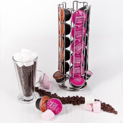 SANS MARQUE Support Rotatif Pour 24 Dosettes De Café Dolce Gusto - Leshp - Noir - Plastique - Résine - Cylindrique - Publicité SANS MARQUE Support Rotatif Pour 24 Dosettes De Café Dolce Gusto - Leshp - Noir - Plastique - Résine - Cylindrique - Publicité