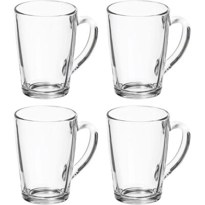 OEM 4x Verre À Thé, Poignée, Verre, 320 Ml, Transparent, Thé, Café, Cacao, Cappuccino, Quotidien - Publicité OEM 4x Verre À Thé, Poignée, Verre, 320 Ml, Transparent, Thé, Café, Cacao, Cappuccino, Quotidien - Publicité