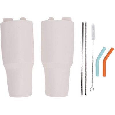 FLAMMKRAFT Séparateur De Boissons 2 En 1, Plateau Intérieur En Silicone Réutilisable Avec Pailles En Acier Inoxydable Pour 40 Gobelets - Publicité FLAMMKRAFT Séparateur De Boissons 2 En 1, Plateau Intérieur En Silicone Réutilisable Avec Pailles En Acier Inoxydable Pour 40 Gobelets - Publicité