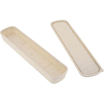 SUPERWISE Boîte De Rangement Portable Pour Couverts, Trousse De Voyage Pour Vaisselle, Boîte De Rangement Pour Ustensiles, 1 Pièce (beige), 24 X 6 Cm - Publicité SUPERWISE Boîte De Rangement Portable Pour Couverts, Trousse De Voyage Pour Vaisselle, Boîte De Rangement Pour Ustensiles, 1 Pièce (beige), 24 X 6 Cm - Publicité