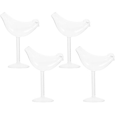 OEM Lot De 4 Verres À Cocktail, Forme Oiseau, Pied Long, Cristal, Bar Maison Fête Mariage - Publicité OEM Lot De 4 Verres À Cocktail, Forme Oiseau, Pied Long, Cristal, Bar Maison Fête Mariage - Publicité