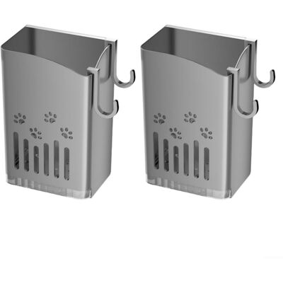 OEM Lot De 2 Porte-ustensiles De Cuisine Muraux Gris Avec Plateau D'Égouttement Et Trous De Drainage Pour Séchage Rapide, Boîte De Rangement Pour Couverts, Cuillères, Fourchettes Et Baguettes - Publicité OEM Lot De 2 Porte-ustensiles De Cuisine Muraux Gris Avec Plateau D'Égouttement Et Trous De Drainage Pour Séchage Rapide, Boîte De Rangement Pour Couverts, Cuillères, Fourchettes Et Baguettes - Publicité