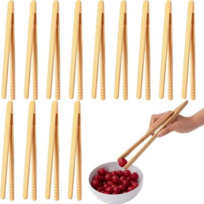 OEM 12 Pinces À Pain, Bambou, 17,8 Cm, Résistantes Chaleur, Structure Antidérapante, Cuisine, Pain, Thé, Fruits - Publicité OEM 12 Pinces À Pain, Bambou, 17,8 Cm, Résistantes Chaleur, Structure Antidérapante, Cuisine, Pain, Thé, Fruits - Publicité