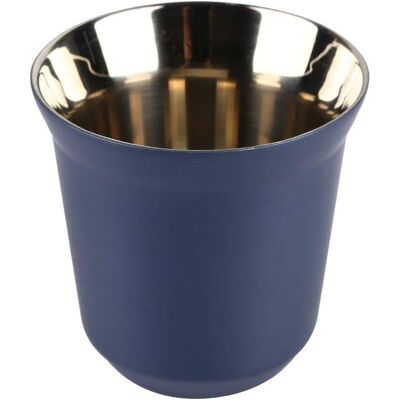OEM Tasse À Café Expresso En Acier Inoxydable À Double Capsule Isotherme Bleu Foncé - Publicité OEM Tasse À Café Expresso En Acier Inoxydable À Double Capsule Isotherme Bleu Foncé - Publicité