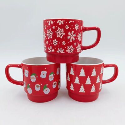 XISRENS Nouvelle Tasse Empilable En Céramique De Noël 99cm 360ml, Tasse À Lait, Tasse À Petit-déjeuner, Tasse À Café, Tasse Cadeau De Noël, Père Noël. Publicité XISRENS Nouvelle Tasse Empilable En Céramique De Noël 99cm 360ml, Tasse À Lait, Tasse À Petit-déjeuner, Tasse À Café, Tasse Cadeau De Noël, Père Noël. Publicité