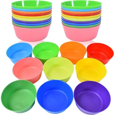 OEM Lot De 30 Bols En Plastique, 300ml, 10 Couleurs, Pp Sans Bpa, Micro-ondes, Pour Fête Et Camping - Publicité OEM Lot De 30 Bols En Plastique, 300ml, 10 Couleurs, Pp Sans Bpa, Micro-ondes, Pour Fête Et Camping - Publicité