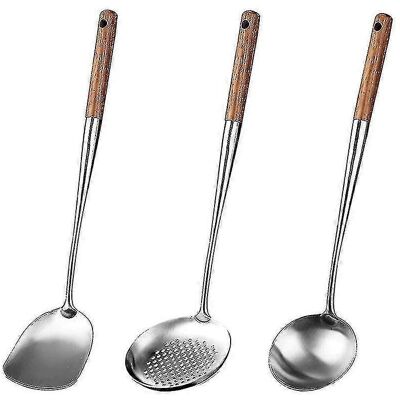 LAVVE Spatule Et Louche Pour Wok, Ensemble D'Ustensiles Pour Wok, Spatule De 43 Cm Pour Wok - Publicité LAVVE Spatule Et Louche Pour Wok, Ensemble D'Ustensiles Pour Wok, Spatule De 43 Cm Pour Wok - Publicité