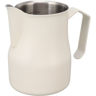 MCKENSA Pichet À Lait En Acier Inoxydable 304 Avec Bec Verseur Et Graduation, Idéal Pour Le Café Et Les Lattes Au Bureau Ou Au Travail, Blanc Mat, 350 Ml - Publicité MCKENSA Pichet À Lait En Acier Inoxydable 304 Avec Bec Verseur Et Graduation, Idéal Pour Le Café Et Les Lattes Au Bureau Ou Au Travail, Blanc Mat, 350 Ml - Publicité
