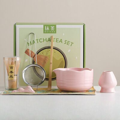 OEM Ensemble Matcha Rose 7 Pièces – Bol Fileté + Ustensiles - Publicité OEM Ensemble Matcha Rose 7 Pièces – Bol Fileté + Ustensiles - Publicité