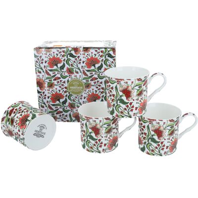 OEM Ensemble De 4 Tasses - Pivoine Orientale (fbch) - Publicité OEM Ensemble De 4 Tasses - Pivoine Orientale (fbch) - Publicité