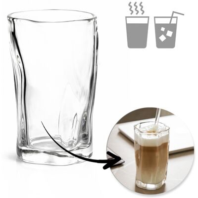 OEM Verre Ondulé De 275 Ml (1 Pièce) Pour Café Latte Et Boissons Longues Szk199 - Publicité OEM Verre Ondulé De 275 Ml (1 Pièce) Pour Café Latte Et Boissons Longues Szk199 - Publicité