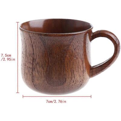 ALLAUVE Tasse En Bois Rustique Faite À La Main En Bois Naturel, Mug À Café, Bière, Jus, Thé Au Lait - Publicité ALLAUVE Tasse En Bois Rustique Faite À La Main En Bois Naturel, Mug À Café, Bière, Jus, Thé Au Lait - Publicité
