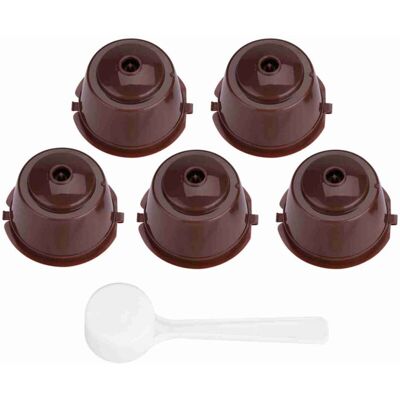 PELTOR Lot De 5 Filtres À Capsules De Café Réutilisables Et Rechargeables En Acier Inoxydable Pp 304 De Qualité Alimentaire (marron) - Publicité PELTOR Lot De 5 Filtres À Capsules De Café Réutilisables Et Rechargeables En Acier Inoxydable Pp 304 De Qualité Alimentaire (marron) - Publicité