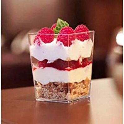 OEM 50 Verrines Plastique, Réutilisables 16 Cl, Résistantes Alimentaires, Pour Desserts Entrées Et Apéritifs - Publicité OEM 50 Verrines Plastique, Réutilisables 16 Cl, Résistantes Alimentaires, Pour Desserts Entrées Et Apéritifs - Publicité