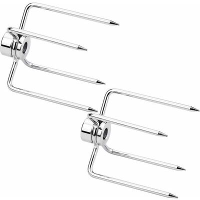 OEM Lot De 2 Fourchettes Tourne-broche Barbecue – Fer Chromé – Longueur 8.5cm – Pour Rôtissoire À Gril – Charge Maximale 10kg-crezuo - Publicité OEM Lot De 2 Fourchettes Tourne-broche Barbecue – Fer Chromé – Longueur 8.5cm – Pour Rôtissoire À Gril – Charge Maximale 10kg-crezuo - Publicité