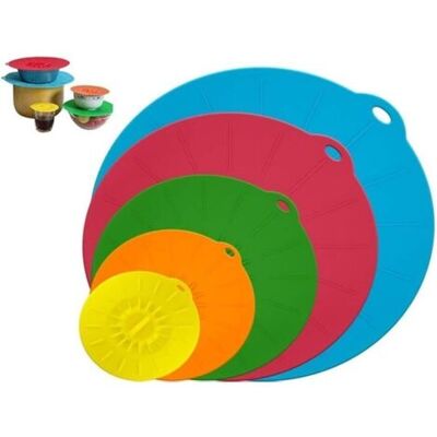 SCORPIO Couvercles En Silicone, 5 Pièces Tailles Différentes Couvercle Fraîcheur En Silicone, Pour Bols, Casseroles, Assiettes, Tasses, Fours, Réfrigérateurs(bleu, Rouge, Vert, Jaune, Orange) - Publicité SCORPIO Couvercles En Silicone, 5 Pièces Tailles Différentes Couvercle Fraîcheur En Silicone, Pour Bols, Casseroles, Assiettes, Tasses, Fours, Réfrigérateurs(bleu, Rouge, Vert, Jaune, Orange) - Publicité